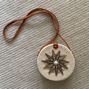 Seashell rattan basket purse (from Greece!)
